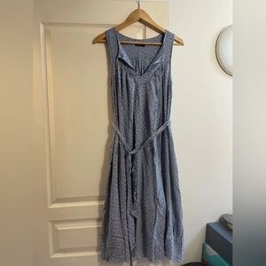 Sleeveless Geometric Print Summer Dress - Blue & Purple